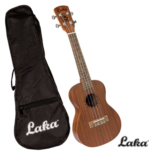 Laka Beginner Mahogany Concert Ukulele Dark Satin Wood Finish
