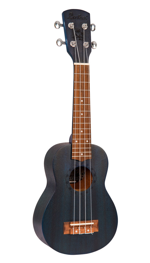 Laka Beginner Mahogany Soprano Ukulele Midnight Satin Wood Finish