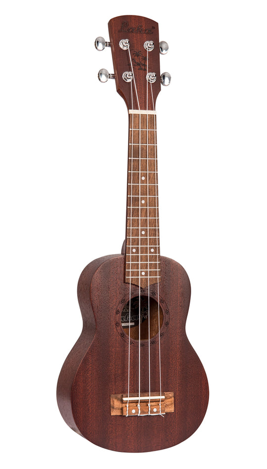 Laka Beginner Mahogany Soprano Ukulele Red Satin Wood Finish