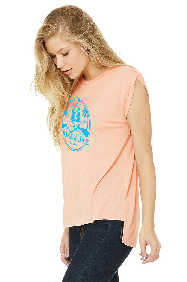 Duke of Uke Women's Flowy Capped Sleeve Tee